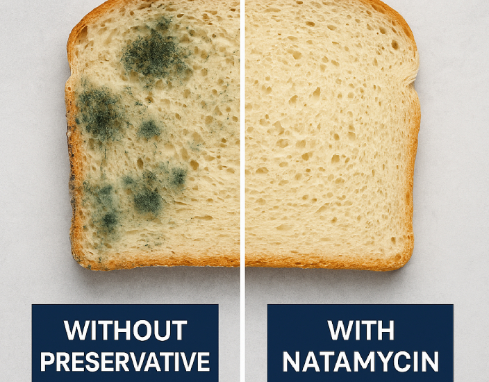 La natamycine empêche les aliments de cultiver des moisissures