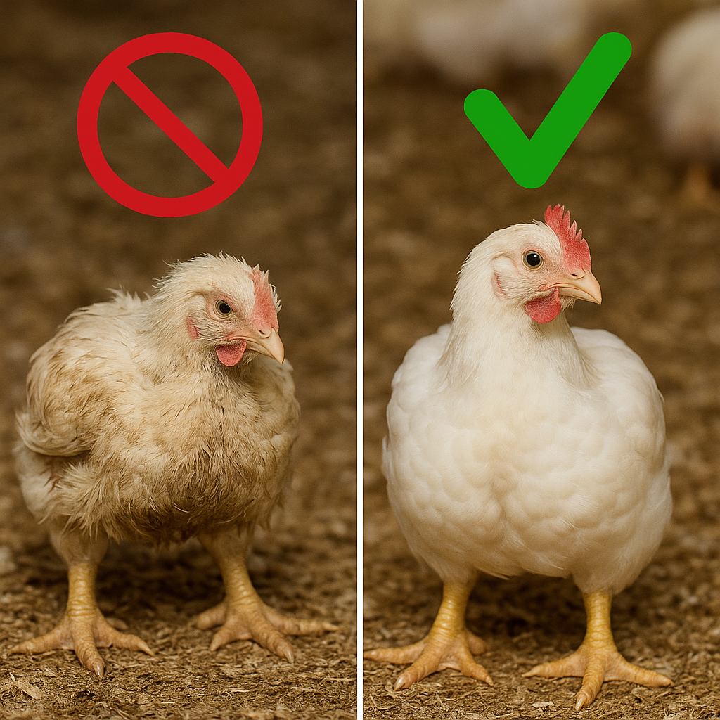 Comparaison des poulets de chair à l'aide de prémélange de Salinomycine et non