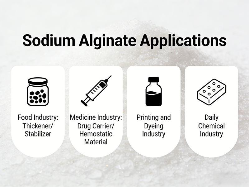 Application d'alginate de sodium