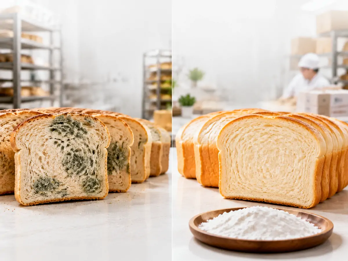 Comparaison avant et après le propionate de calcium