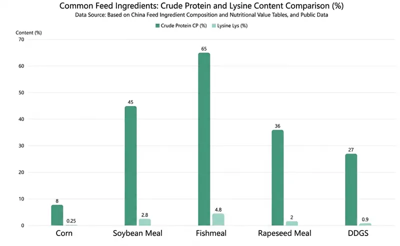Caract&eacute;ristiques des acides amin&eacute;s des ingr&eacute;dients alimentaires courants