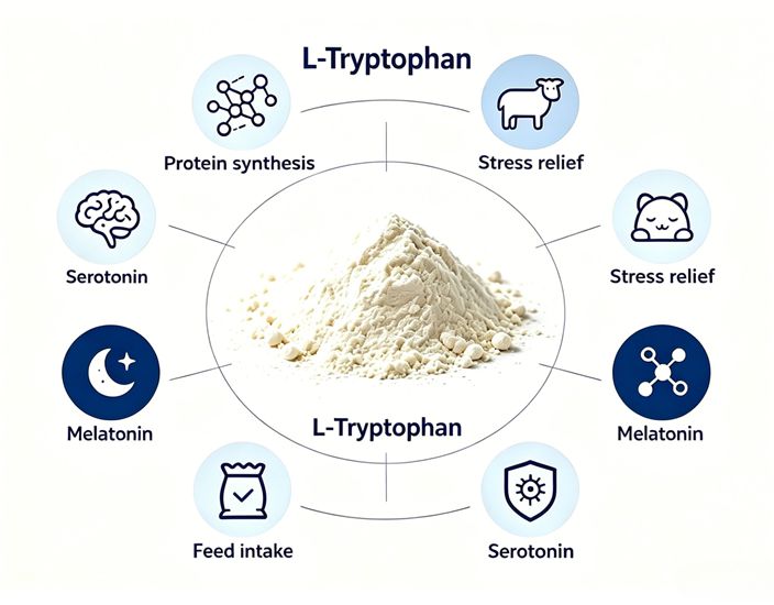 Le rôle et les perspectives d'application de l'additif alimentaire L-tryptophane chez différents animaux