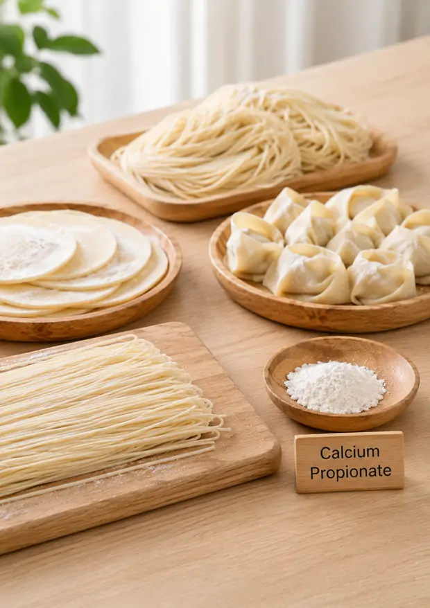Le propionate de calcium est utilis&eacute; dans les produits &agrave; base de farine